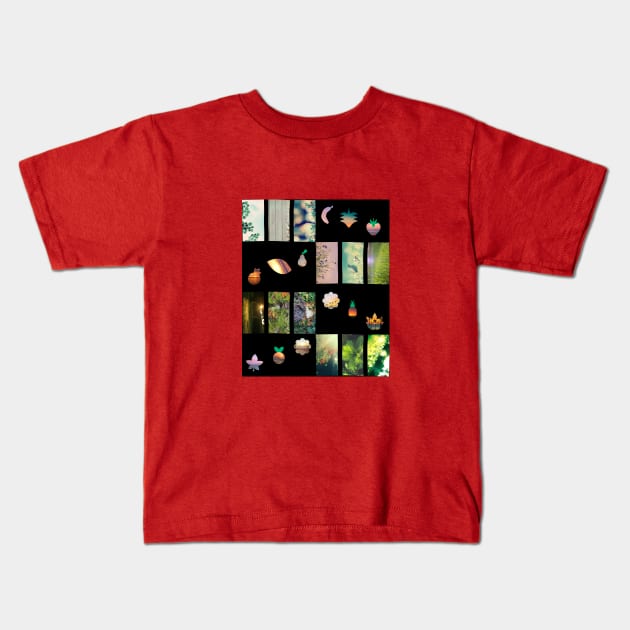 Fruits Collage Kids T-Shirt by AngelFeatherDsg